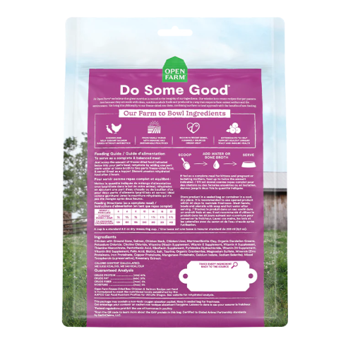 Open Farm CAT Freeze Dried Raw Chicken & Salmon 9oz 凍乾脫水生肉貓糧 走地雞+三文魚 (EXP: 4月/2027) Open Farm CAT Freeze Dried Raw Chicken & Salmon 9oz 凍乾脫水生肉貓糧 走地雞+三文魚 (EXP: 4月/2027)